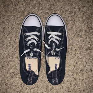 Navy Blue Low Cut Converse